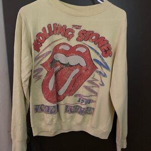 The Rolling Stones Women's Sweater - Yellow and Red